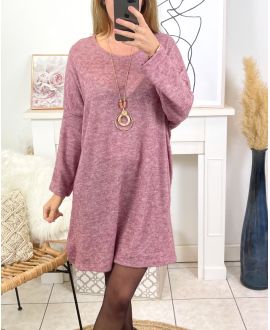 EVASE DRESS WITH NECKLACE 1517 PINK