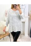 LEOPARD 2105 WHITE PRINTED THIN SWEATER