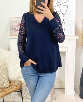 TOP SOIREE LACE 9842 NAVY BLUE