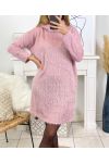 ROBE COL ROULE 9268 ROSE