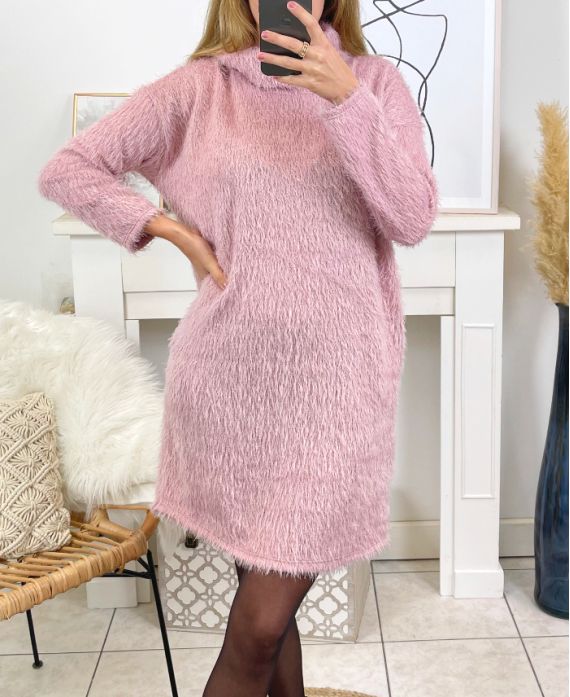 ROBE COL ROULE 9268 ROSE