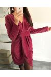 ROBE DE SOIREE BRILLANTE 9213 BORDEAUX