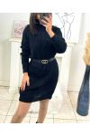 DRESS SWEATER COLLAR ROLL SHA16 BLACK