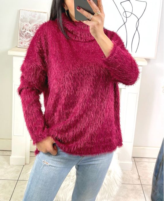 SOFT TURTLENECK SWEATER 9176 BURGUNDY