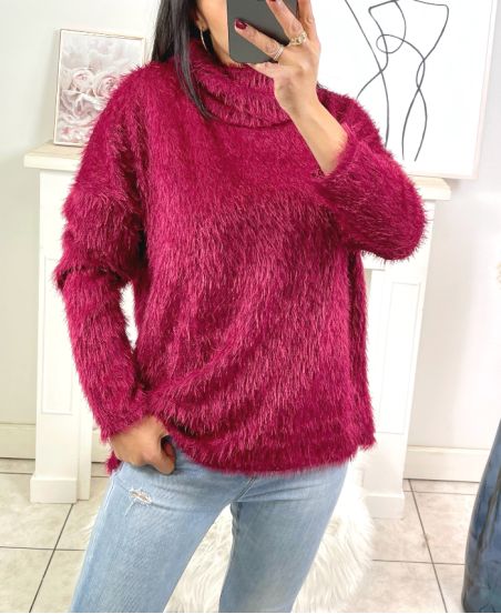 SOFT TURTLENECK SWEATER 9176 BURGUNDY