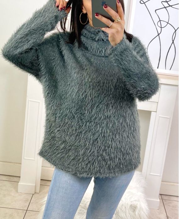 PULL COL ROULE DOUX 9176 GRIS