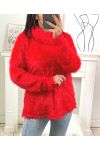 PULL COL ROULE DOUX 9176 ROUGE