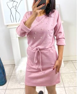 BEADS 8193 PINK DRESS