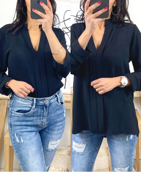 BLOUSE CHIC FLUID PE41 BLACK