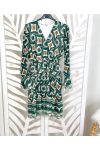 PE41 GREEN PRINTED DRESS