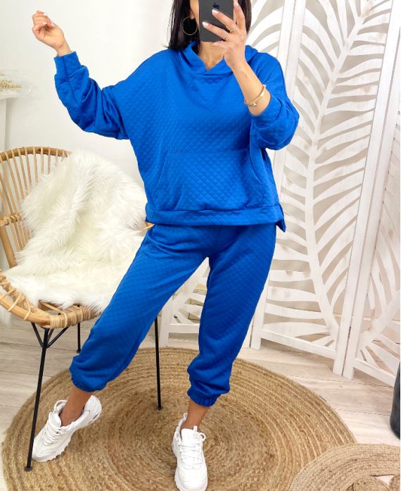 HOODIE SET + MATCHING JOGG PANTS PE144 ROYAL BLUE