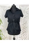 BLOUSE WITH BUTTONS PE221 BLACK