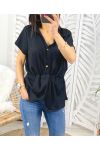 BLOUSE WITH BUTTONS PE221 BLACK