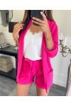 SHORT 2 POCHES AVEC LIEN PE595 FUSHIA
