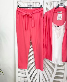 PANTALON 2 POCHES AVEC LIEN PE607 CORAIL