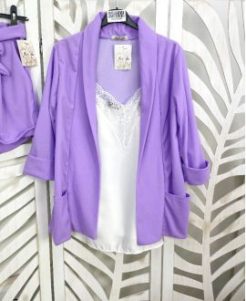 BLAZER JACKET 2 POUCHES PE586 LILA