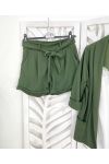 SHORT 2 POCHES AVEC LIEN PE595 VERT MILITAIRE