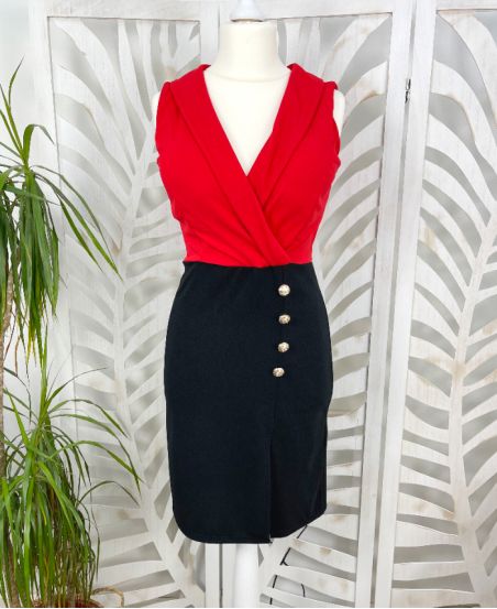 BUTTON JURK PE385 ROOD