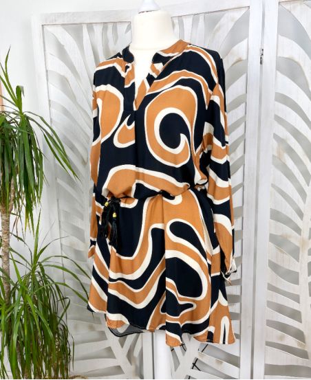 FLUID VISCOSE DRESS PE179 BLACK