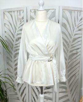 SATIN TUNIC WITH PE220 WHITE BELT