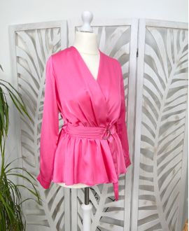 SATIN TUNIC WITH PE220 FUSHIA BELT