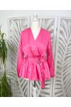 SATIN TUNIC WITH PE220 FUSHIA BELT