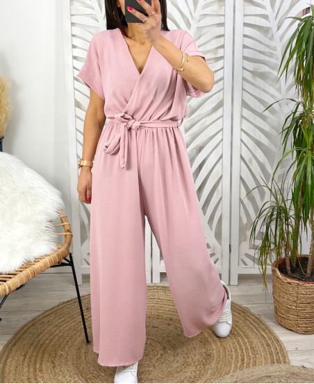 KOMBINACJA PANTALON PE524 RÓŻOWY