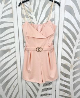 SHORTS COMBINATION WITH SHOULDER STRAPS PE574 PINK