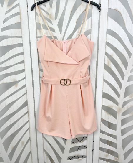 SHORTS COMBINATION WITH SHOULDER STRAPS PE574 PINK