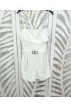 SHORTS COMBINATION WITH SHOULDER STRAPS PE574 WHITE