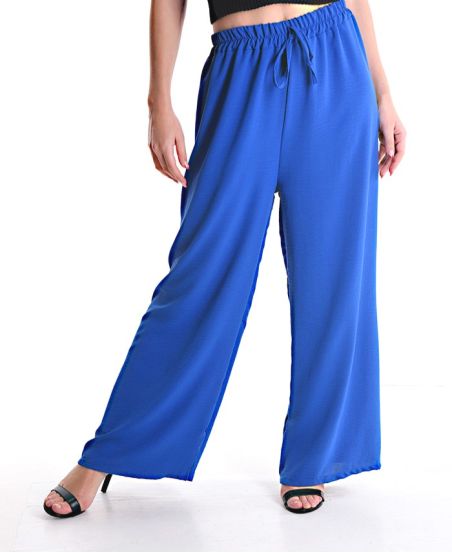 WIDE FLUID PANTS PE717 ROYAL BLUE