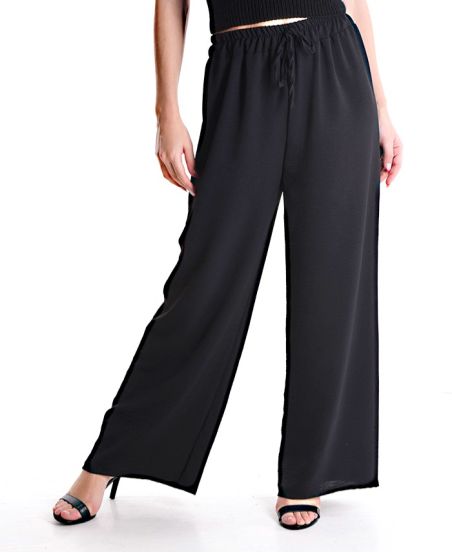 FLUID PE717 WIDE PANTS BLACK