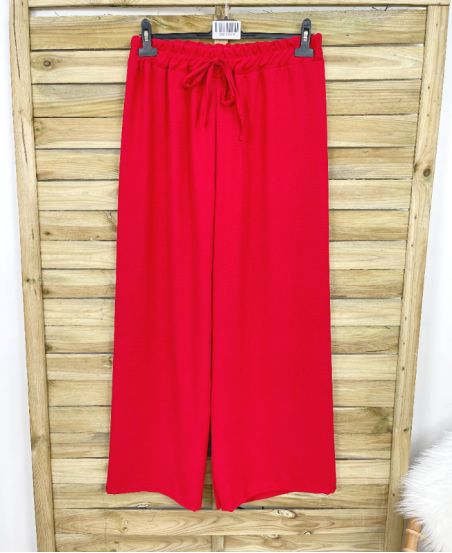 RED PE717 FLUID WIDE PANTS