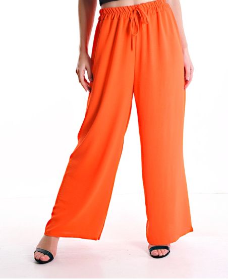 ORANGE PE717 FLUID WIDE PANTS