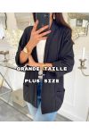 GROSSE GRÖSSE - BLAZER JACKE 2 POCHES PE803 SCHWARZ