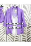 GRANDE TAILLE - VESTE BLAZER 2 POCHES PE803 LILA