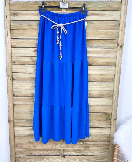 DŁUGI SPÓDNICA + PASEK PE787 ROYAL BLUE