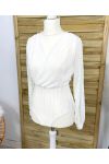 BODY TISSUS PLISSE BRILLANT PE848 BLANC