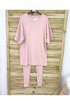 BAUMWOLL-SET OVERSIZE-T-SHIRT + PASSENDE LEGINGS PE872 PINK