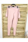 BAUMWOLL-SET OVERSIZE-T-SHIRT + PASSENDE LEGINGS PE872 PINK