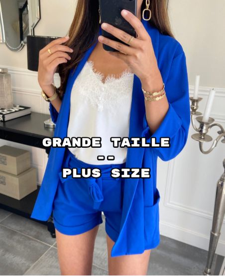 LARGE SIZE - SHORTS 2 POCKETS PE894 ROYAL BLUE