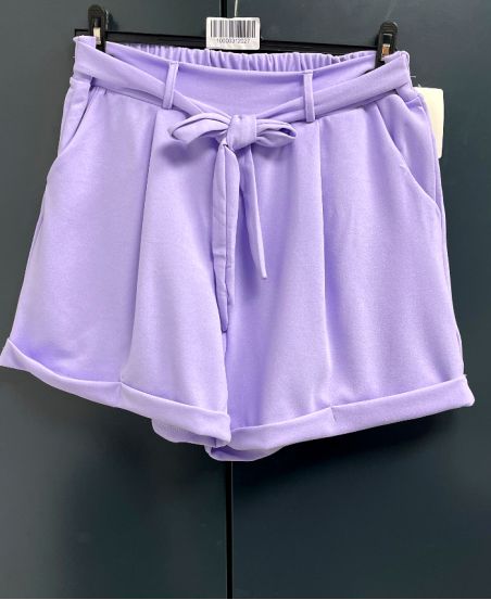 LARGE SIZE - SHORTS 2 POCKETS PE894 LILA