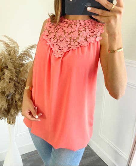 TOP DENTELLE PE905 CORAIL