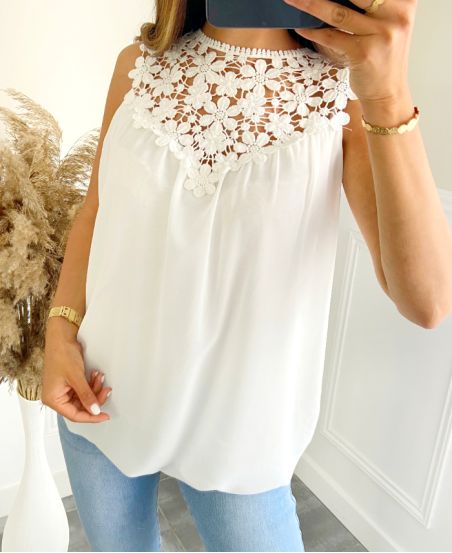TOP DENTELLE PE905 BLANC