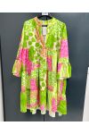 ROBE IMPRIMEE OVERSIZE PE871 VERT