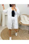 DRESS SHIRT COTTON OVERSIZE PE801 WHITE