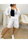 DRESS SHIRT COTTON OVERSIZE PE801 WHITE
