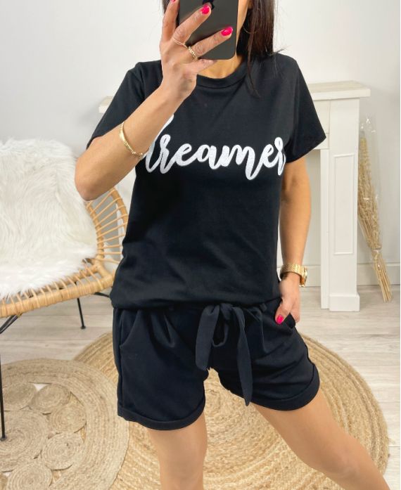 DREAMER PE928 T-SHIRT CZARNY