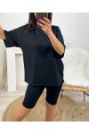 COTTON SET T-SHIRT + CYCLISYE MATCHING PE1494 BLACK
