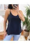 FANTAZYJNY TOP NA PASKU PE1428 CZARNY
